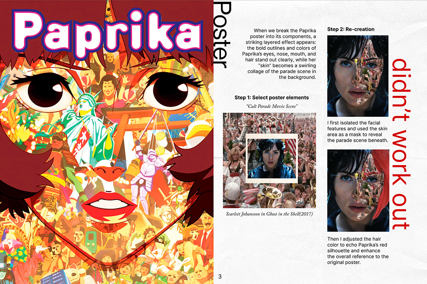Paprika film analysis zine cover